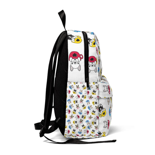 Pug Print Color Backpack