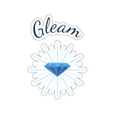 Gleam sticker, transparent